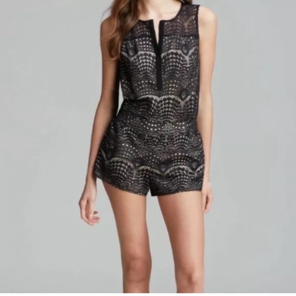 Twelfth Street Cynthia Vincent Romper black lace